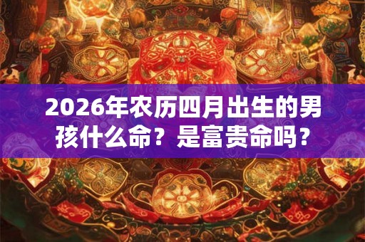 2026年农历四月出生的男孩什么命？是富贵命吗？
