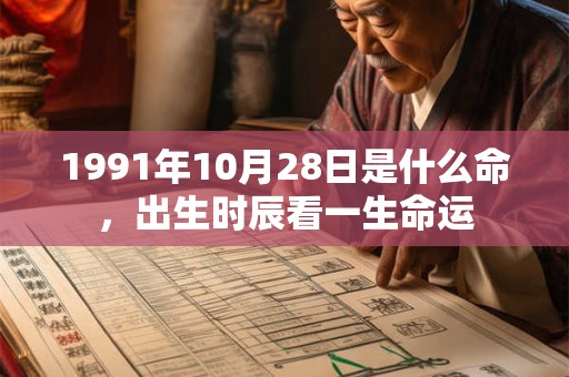 1991年10月28日是什么命，出生时辰看一生命运