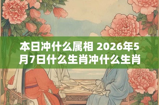 本日冲什么属相 2026年5月7日什么生肖冲什么生肖