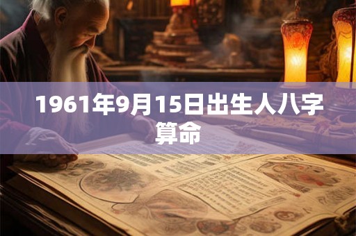 1961年9月15日出生人八字算命 1961年9月15日出生人八字算命