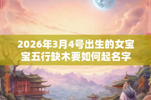 2026年3月4号出生的女宝宝五行缺木要如何起名字