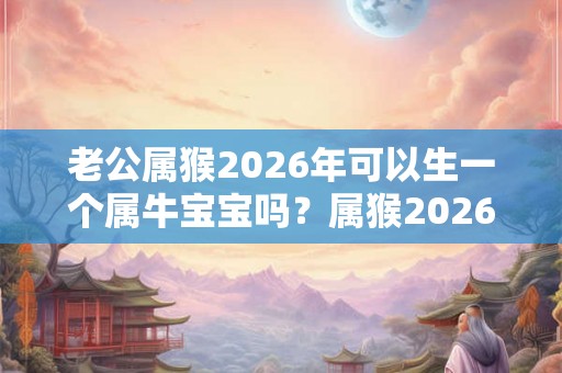 老公属猴2026年可以生一个属牛宝宝吗？属猴2026年运势？