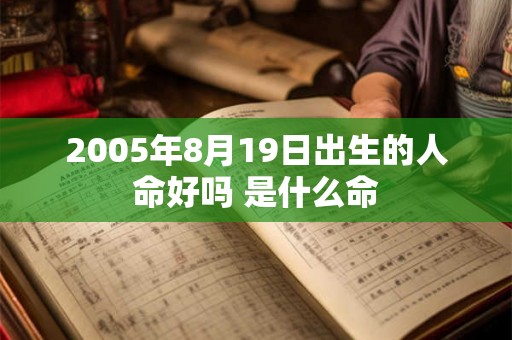 2005年8月19日出生的人命好吗 是什么命
