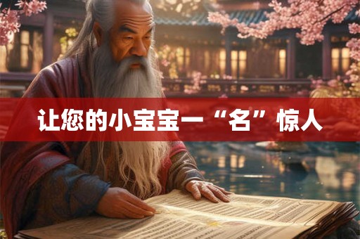 让您的小宝宝一“名”惊人