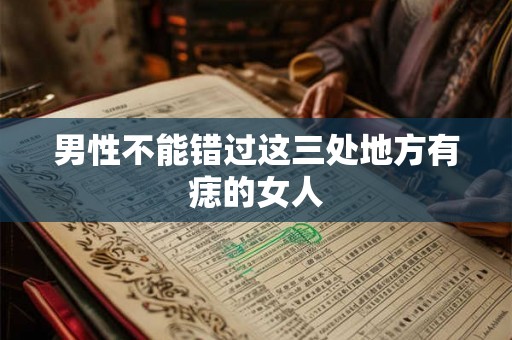 男性不能错过这三处地方有痣的女人
