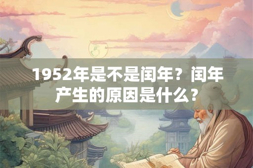 1952年是不是闰年？闰年产生的原因是什么？