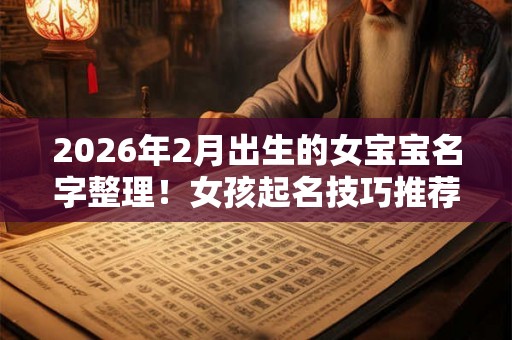 2026年2月出生的女宝宝名字整理！女孩起名技巧推荐