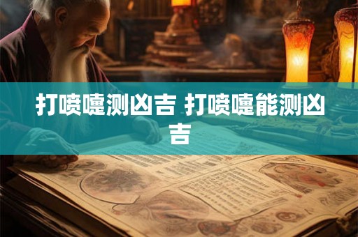 打喷嚏测凶吉 打喷嚏能测凶吉
