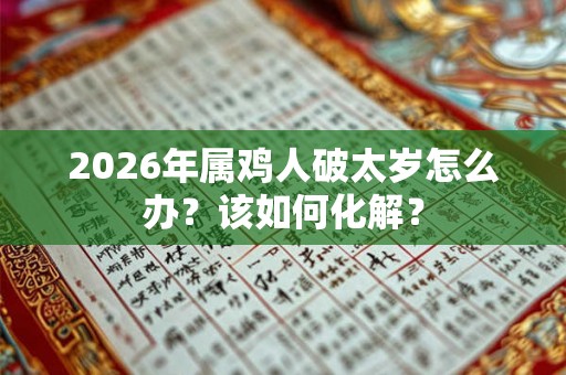 2026年属鸡人破太岁怎么办?该如何化解? 2026年属鸡人破太岁怎么办?该如何化解?