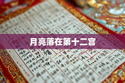 月亮落在第十二宫