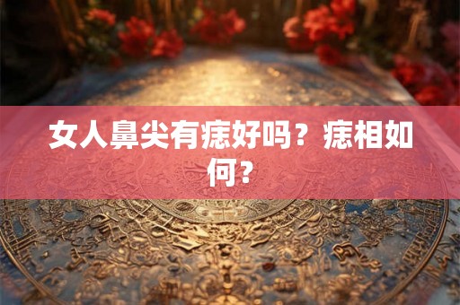 女人鼻尖有痣好吗？痣相如何？