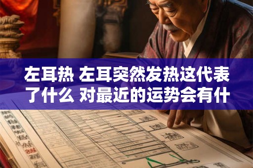 左耳热 左耳突然发热这代表了什么 对最近的运势会有什么样的作用