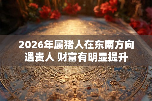 2026年属猪人在东南方向遇贵人 财富有明显提升