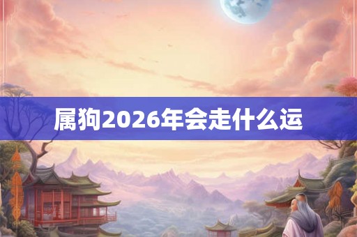 属狗2026年会走什么运