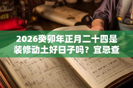 2026癸卯年正月二十四是装修动土好日子吗？宜忌查询