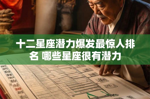 十二星座潜力爆发最惊人排名 哪些星座很有潜力