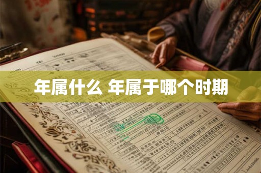 年属什么 年属于哪个时期