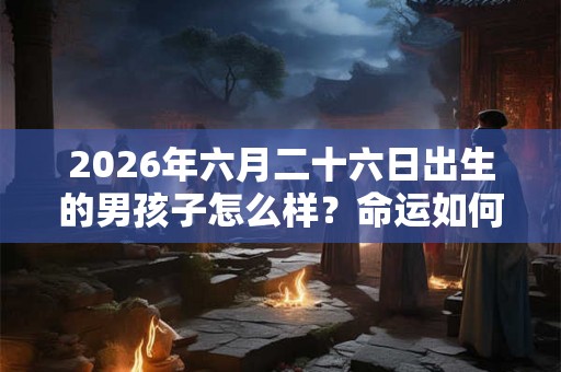2026年六月二十六日出生的男孩子怎么样？命运如何？