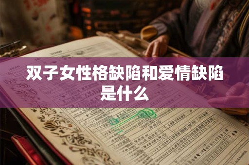双子女性格缺陷和爱情缺陷是什么 双子女性格缺陷和爱情缺陷是什么