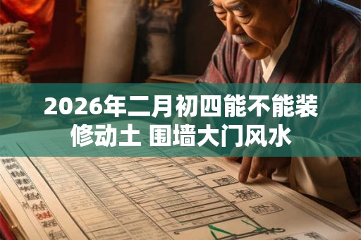 2026年二月初四能不能装修动土 围墙大门风水