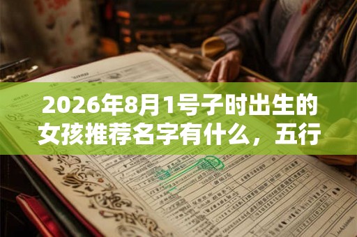 2026年8月1号子时出生的女孩推荐名字有什么，五行属什么
