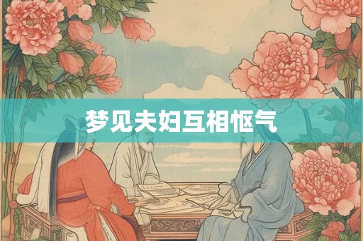梦见夫妇互相怄气
