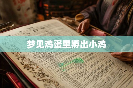 梦见鸡蛋里孵出小鸡