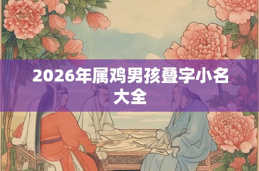 2026年属鸡男孩叠字小名大全