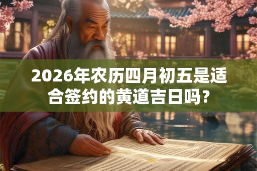 2026年农历四月初五是适合签约的黄道吉日吗？
