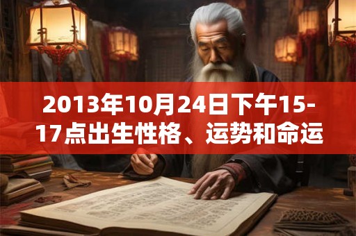 2013年10月24日下午15-17点出生性格、运势和命运