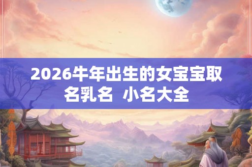 2026牛年出生的女宝宝取名乳名  小名大全