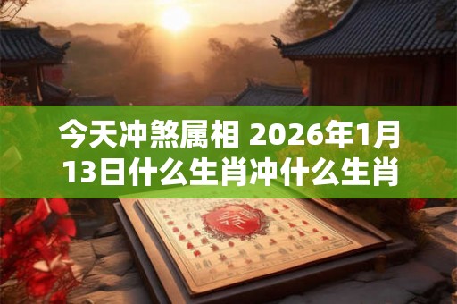 今天冲煞属相 2026年1月13日什么生肖冲什么生肖