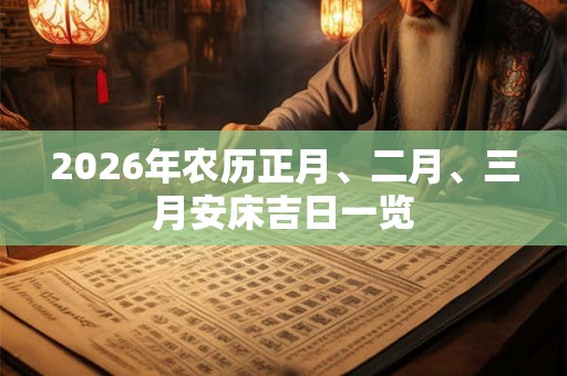 2026年农历正月、二月、三月安床吉日一览