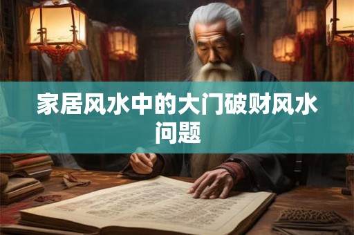 家居风水中的大门破财风水问题