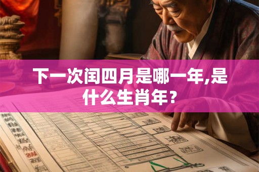 下一次闰四月是哪一年,是什么生肖年? 下一次闰四月是哪一年,是什么生肖年?
