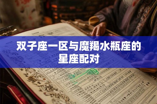双子座一区与魔羯水瓶座的星座配对 双子座一区与魔羯水瓶座的星座配对