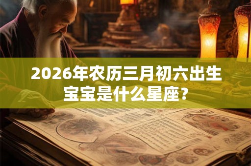 2026年农历三月初六出生宝宝是什么星座？