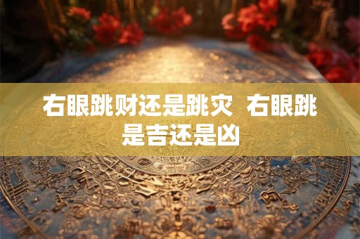 右眼跳财还是跳灾  右眼跳是吉还是凶