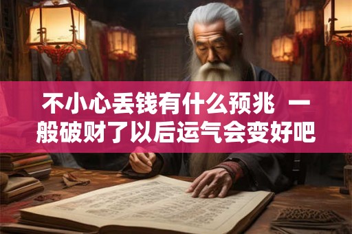 不小心丢钱有什么预兆  一般破财了以后运气会变好吧