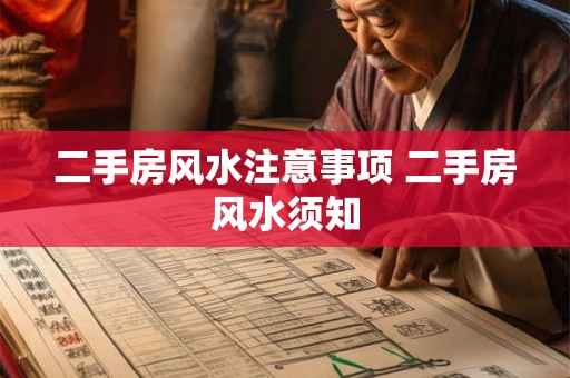 二手房风水注意事项 二手房风水须知