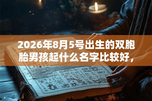2026年8月5号出生的双胞胎男孩起什么名字比较好,五行属什么 2026年8月5号出生的双胞胎男孩起什么名字比较好,五行属什么