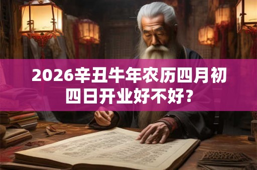 2026辛丑牛年农历四月初四日开业好不好？