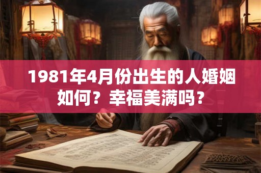 1981年4月份出生的人婚姻如何？幸福美满吗？