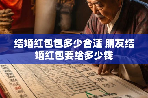 结婚红包包多少合适 朋友结婚红包要给多少钱