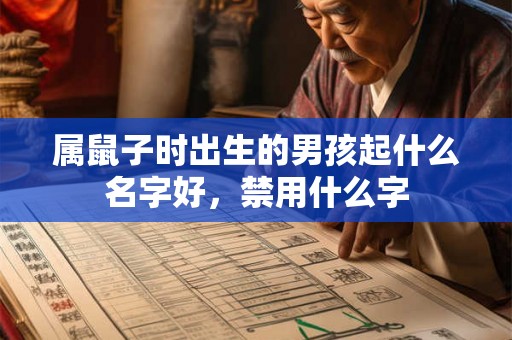 属鼠子时出生的男孩起什么名字好，禁用什么字