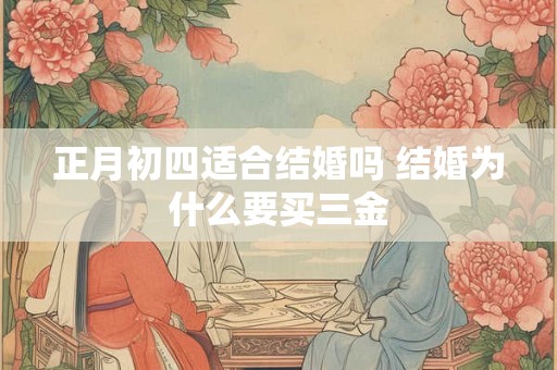 正月初四适合结婚吗 结婚为什么要买三金