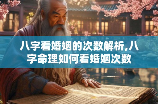 八字看婚姻的次数解析,八字命理如何看婚姻次数