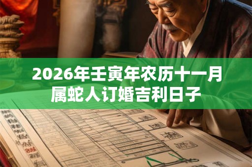 2026年壬寅年农历十一月属蛇人订婚吉利日子