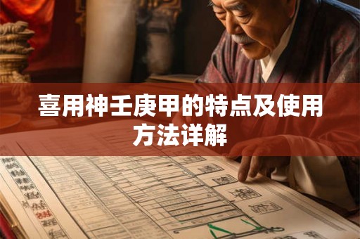 喜用神壬庚甲的特点及使用方法详解