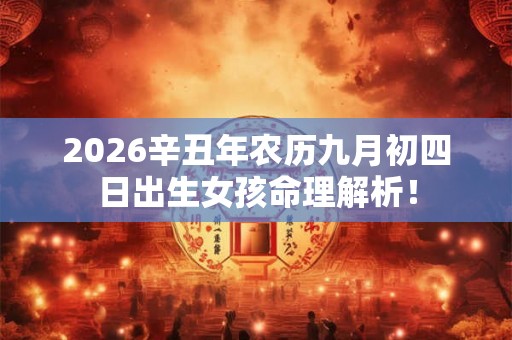 2026辛丑年农历九月初四日出生女孩命理解析！